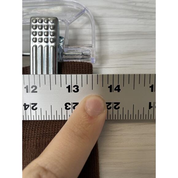 Poof! Leggings Womens M/L Brown Cotton Blend Stretch Pull On Ribbed Lounge - Picture 2 of 7